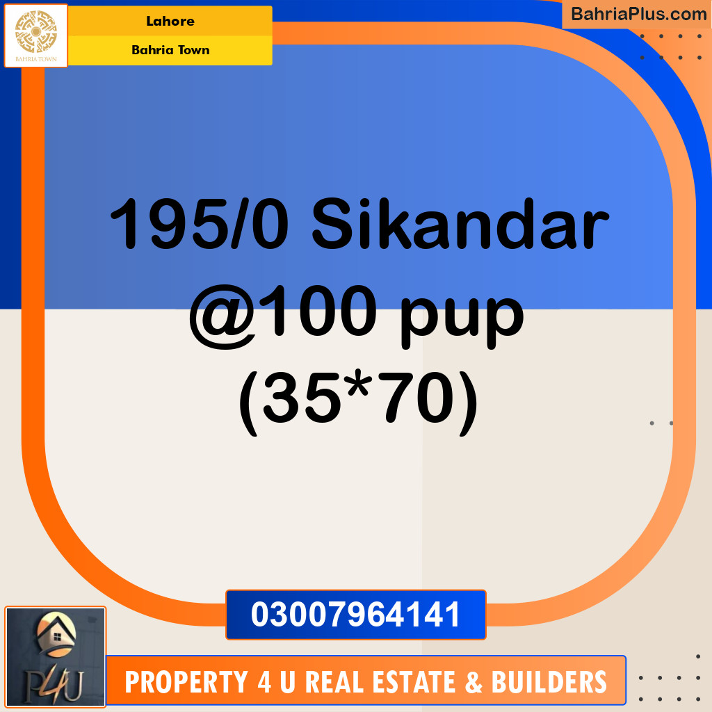 Residential Plot for Sale in Bahria Town, Lahore - (BP-348333)