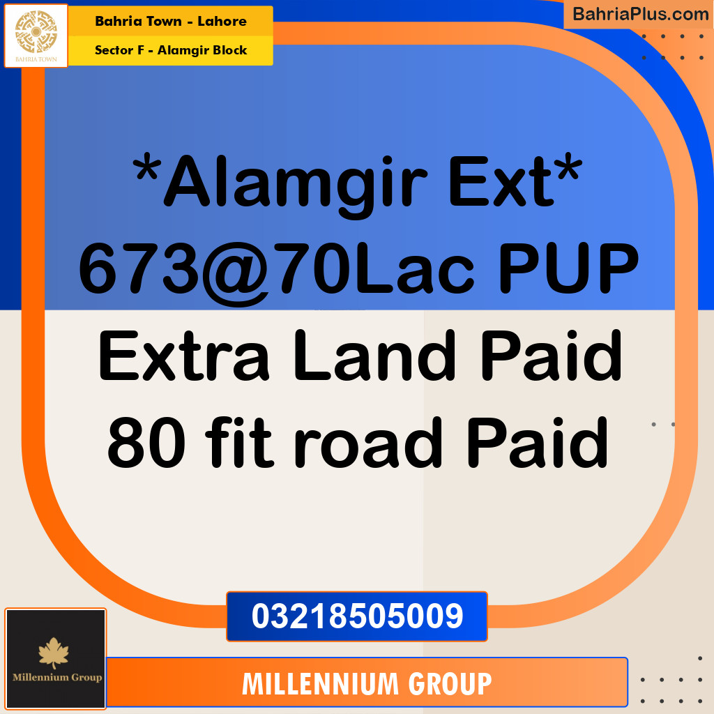 Residential Plot for Sale in Sector F - Alamgir Block -  Bahria Town, Lahore - (BP-348436)