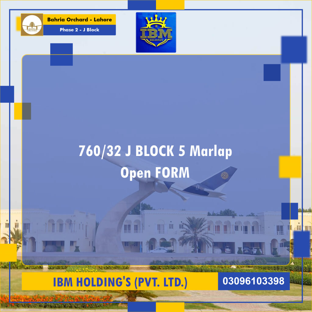 5 Marla Residential Plot for Sale in Phase 2 - J Block -  Bahria Orchard, Lahore - (BP-348502)