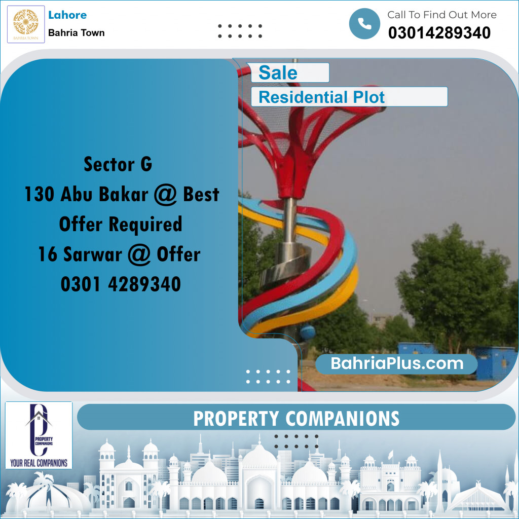 Residential Plot for Sale in Bahria Town, Lahore - (BP-348549)