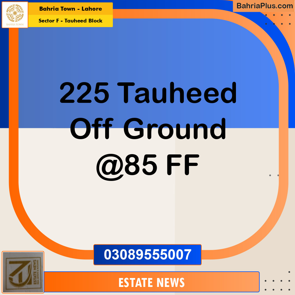 Residential Plot for Sale in Sector F - Tauheed Block -  Bahria Town, Lahore - (BP-348657)