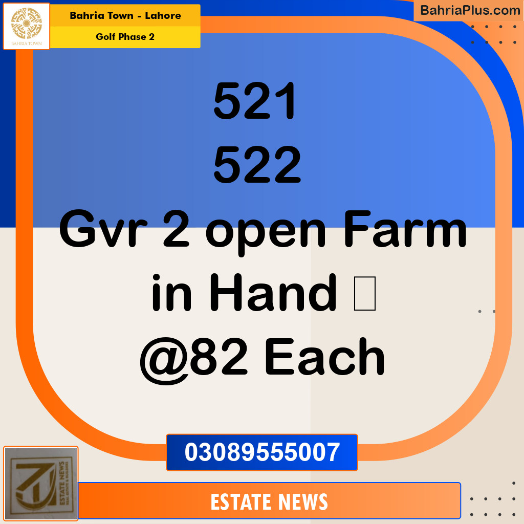 Residential Plot for Sale in Golf Phase 2 -  Bahria Town, Lahore - (BP-348747)