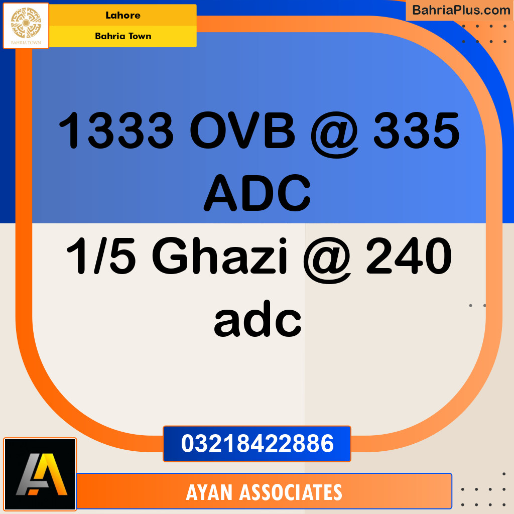 1 Kanal Residential Plot for Sale in Bahria Town, Lahore - (BP-348808)