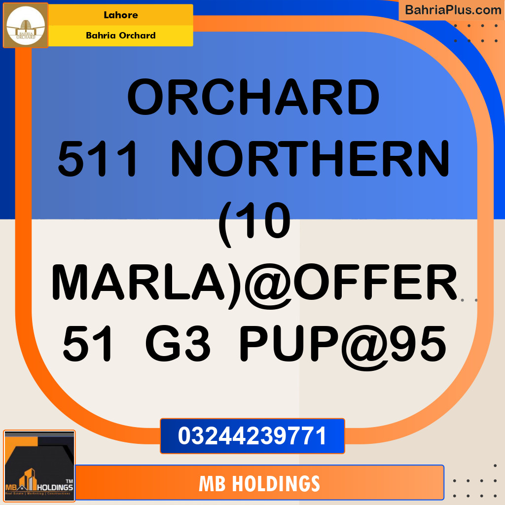 Residential Plot for Sale in Bahria Orchard, Lahore - (BP-348930)