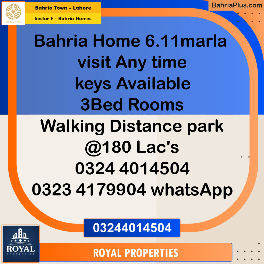 Residential Plot for Sale in Sector E - Bahria Homes -  Bahria Town, Lahore - (BP-348979)