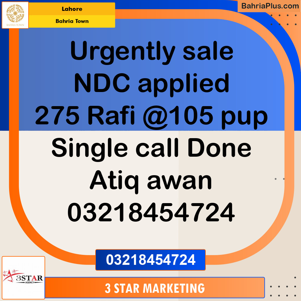 Residential Plot for Sale in Bahria Town, Lahore - (BP-348985)