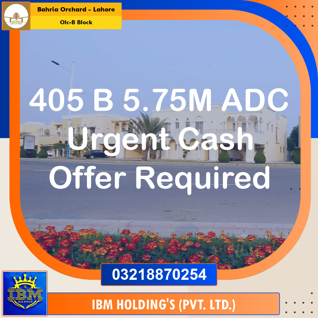 5.75 Marla Residential Plot for Sale in OLC-B Block -  Bahria Orchard, Lahore - (BP-348989)