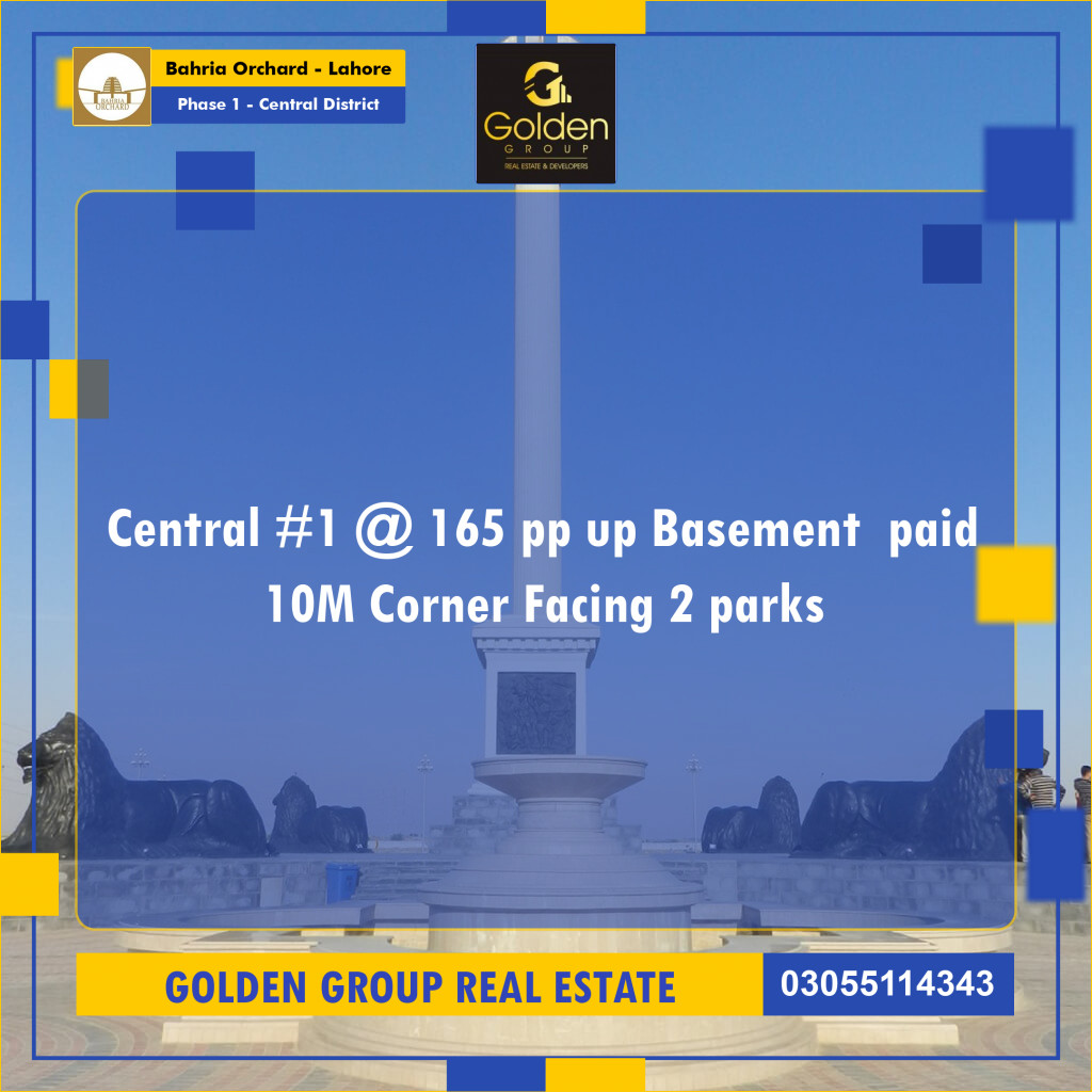 10 Marla Residential Plot for Sale in Phase 1 - Central District -  Bahria Orchard, Lahore - (BP-348994)