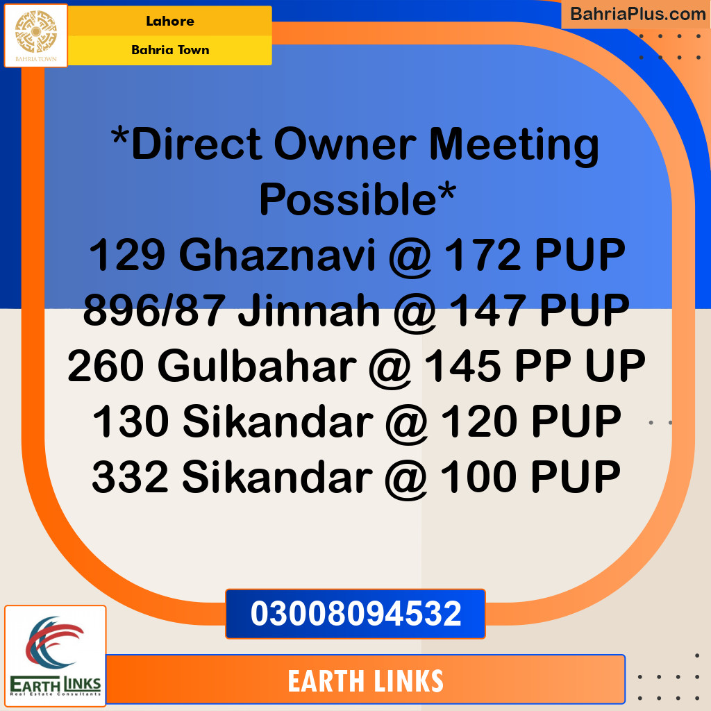 10 Marla Residential Plot for Sale in Bahria Town, Lahore - (BP-349056)