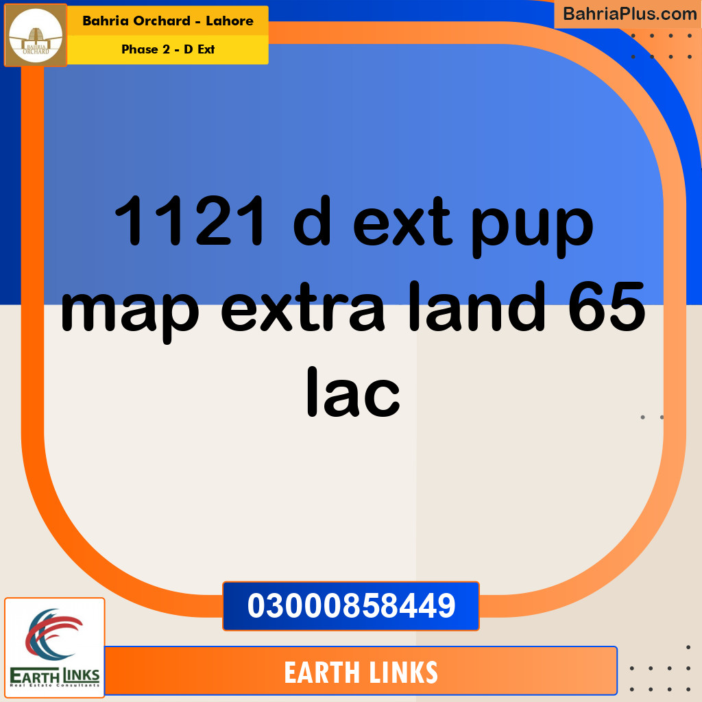 8.75 Marla Residential Plot for Sale in Phase 2 - D Ext -  Bahria Orchard, Lahore - (BP-349251)