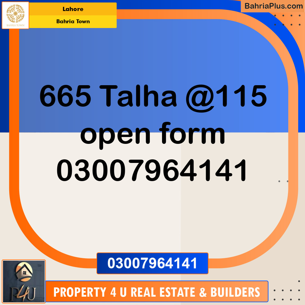 10 Marla Residential Plot for Sale in Bahria Town, Lahore - (BP-349365)