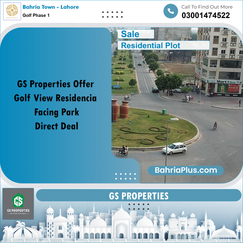 10 Marla Residential Plot for Sale in Golf Phase 1 -  Bahria Town, Lahore - (BP-349561)