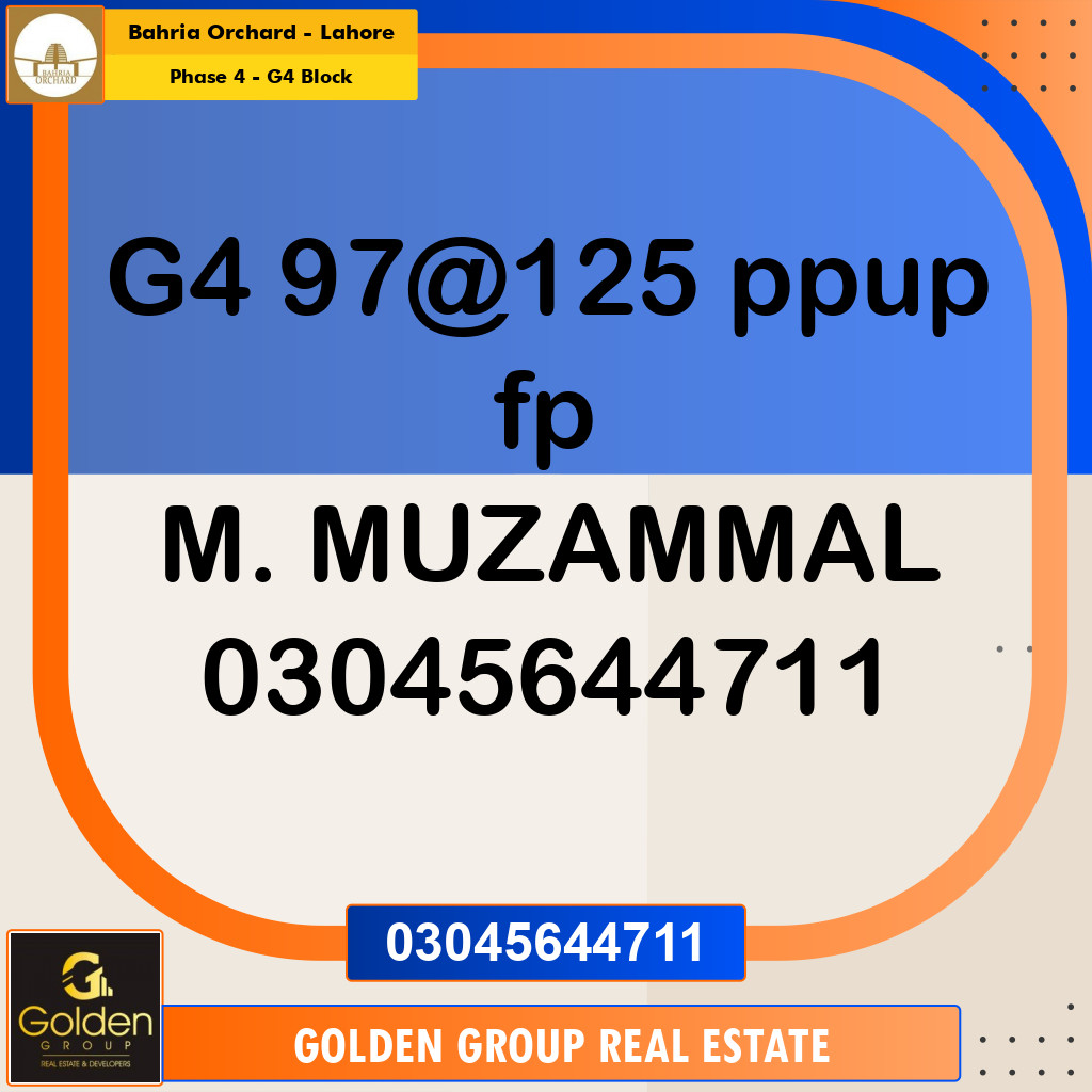 10 Marla Residential Plot for Sale in Phase 4 - G4 Block -  Bahria Orchard, Lahore - (BP-349816)