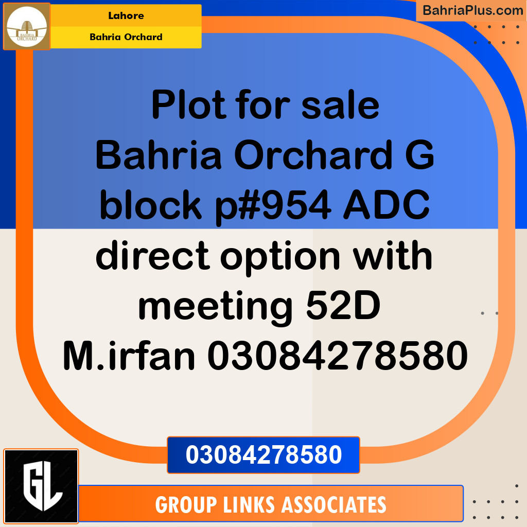 Residential Plot for Sale in Bahria Orchard, Lahore - (BP-349885)