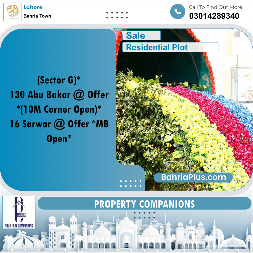Residential Plot for Sale in Bahria Town, Lahore - (BP-349988)