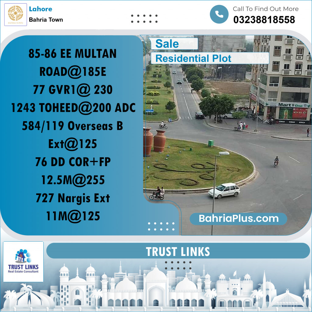 Residential Plot for Sale in Bahria Town, Lahore - (BP-350251)