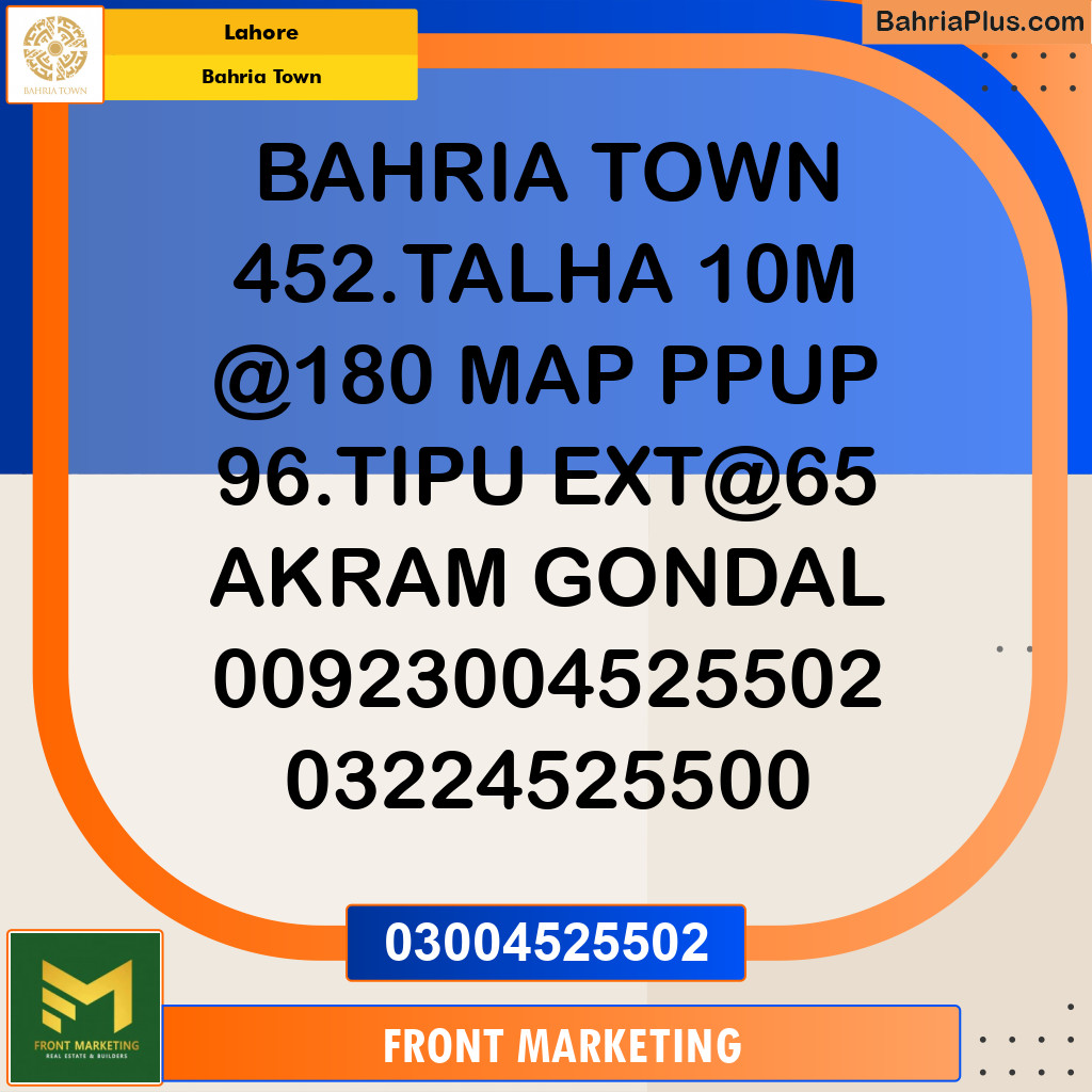 Residential Plot for Sale in Bahria Town, Lahore - (BP-350252)