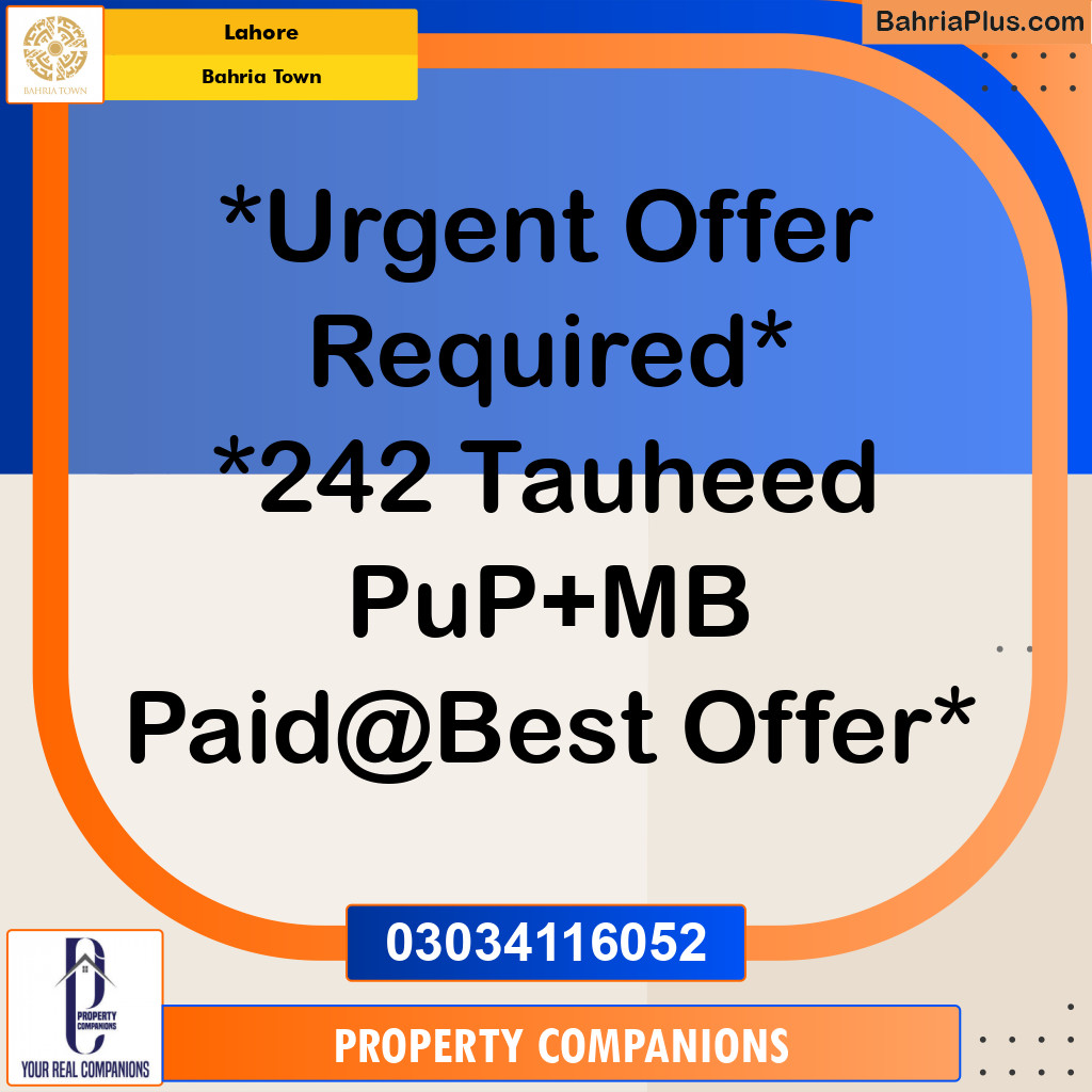 Residential Plot for Sale in Bahria Town, Lahore - (BP-350308)