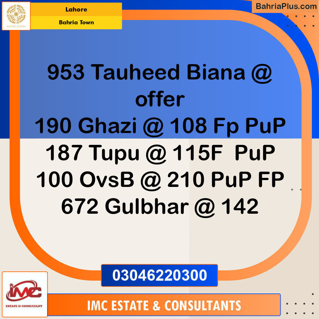 Residential Plot for Sale in Bahria Town, Lahore - (BP-350429)