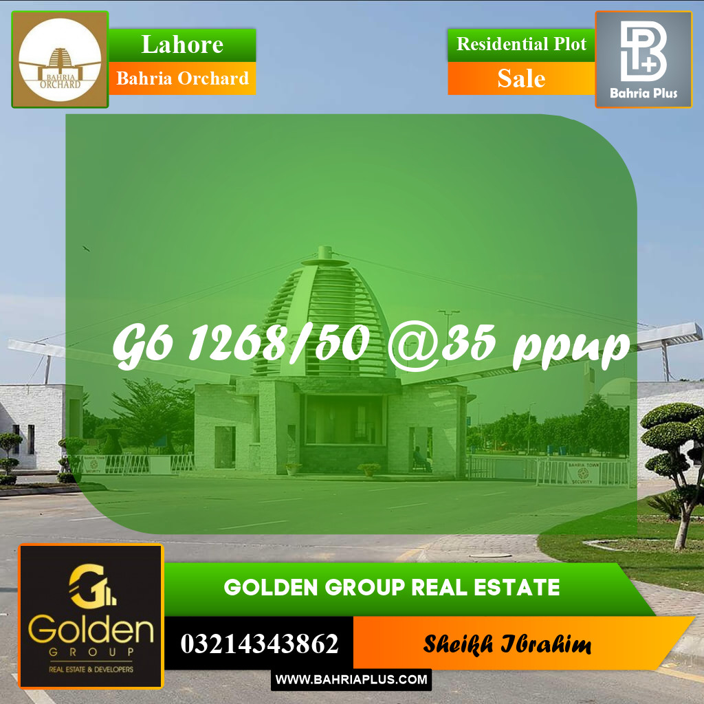 5 Marla Residential Plot for Sale in Bahria Orchard, Lahore - (BP-350445)
