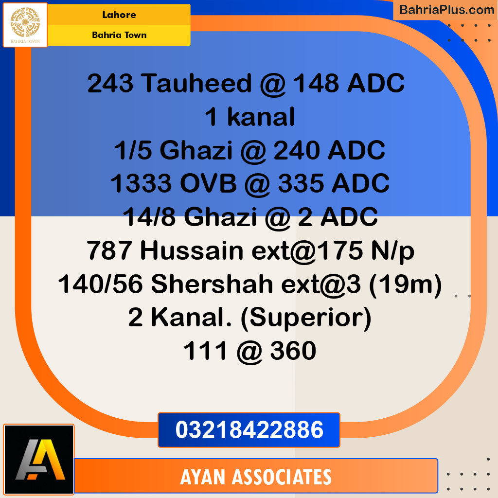 10 Marla Residential Plot for Sale in Bahria Town, Lahore - (BP-350495)