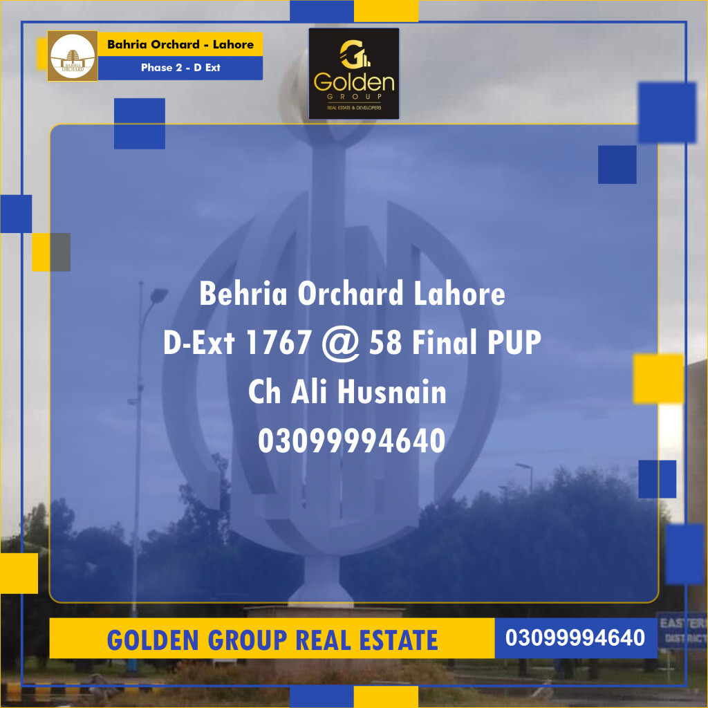 8 Marla Residential Plot for Sale in Phase 2 - D Ext -  Bahria Orchard, Lahore - (BP-350514)