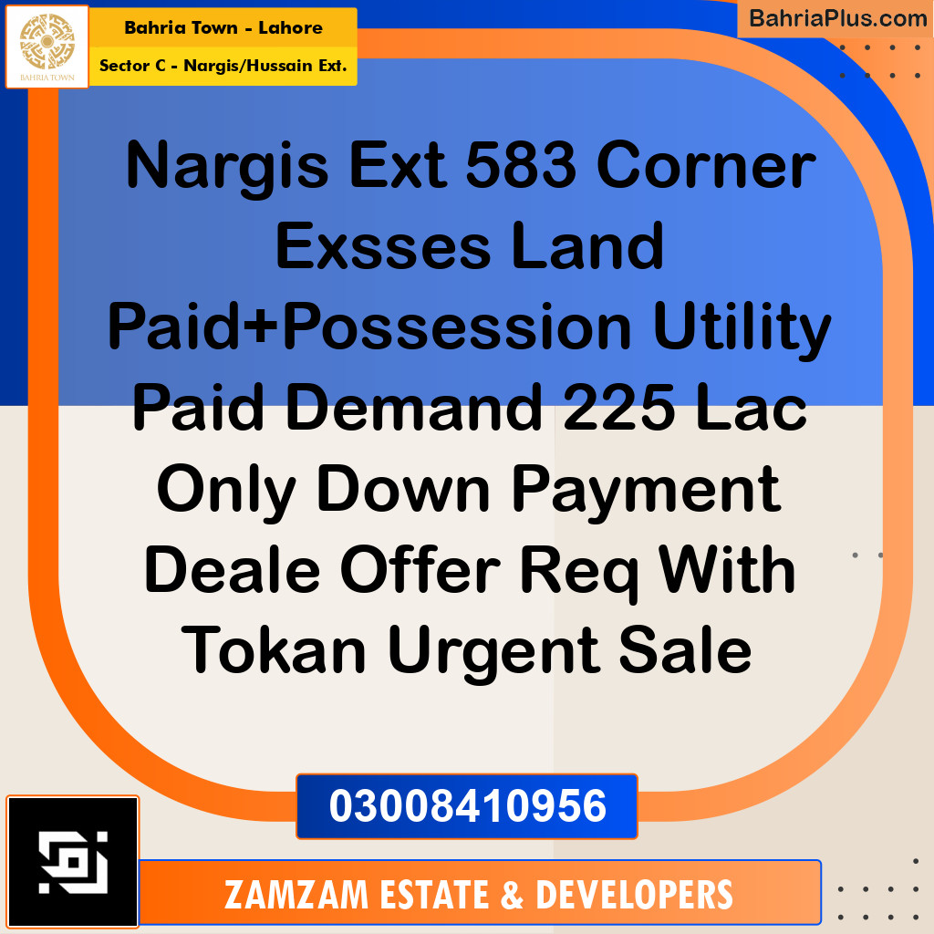 24 Marla Residential Plot for Sale in Sector C - Nargis/Hussain Ext. -  Bahria Town, Lahore - (BP-350529)