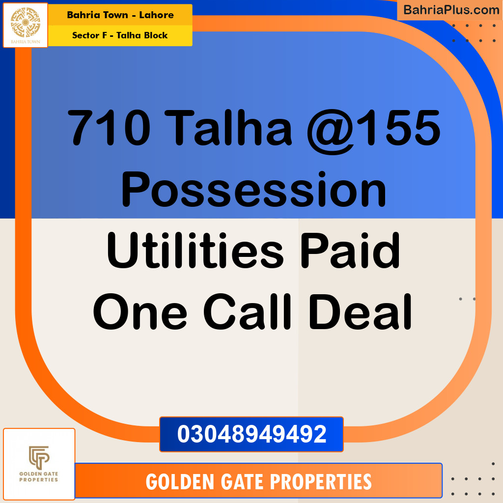 Residential Plot for Sale in Sector F - Talha Block -  Bahria Town, Lahore - (BP-350575)