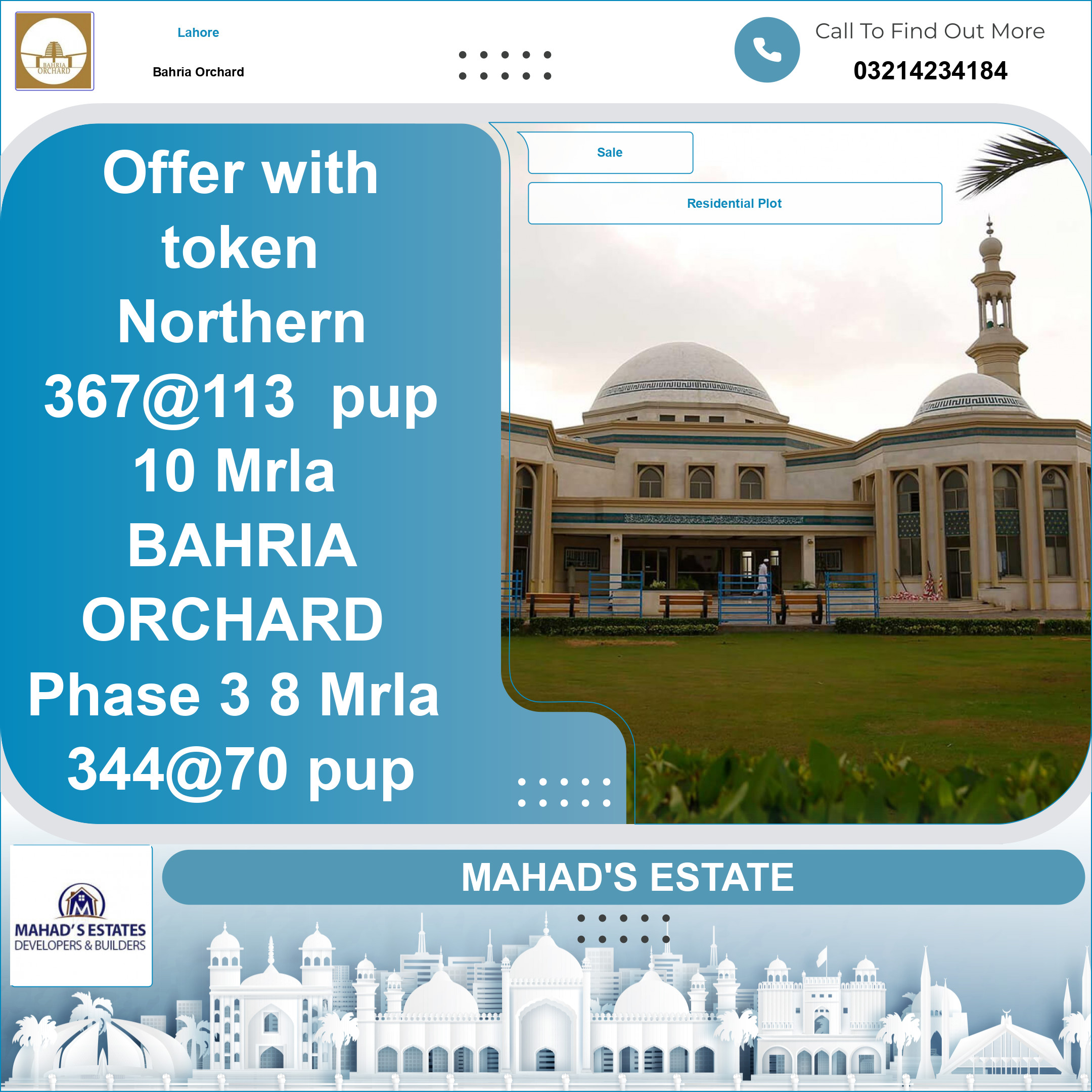 8 Marla Residential Plot for Sale in Bahria Orchard, Lahore - (BP-350589)