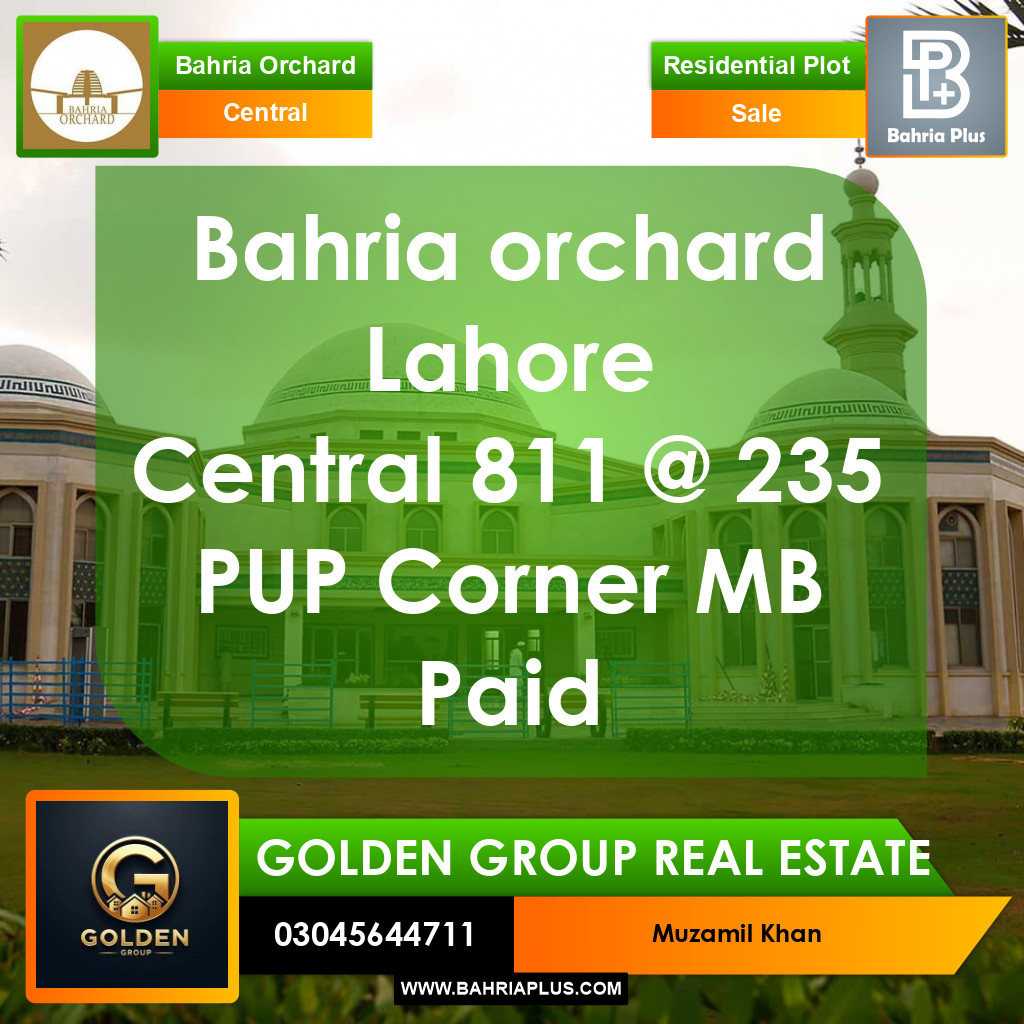 1 Kanal Residential Plot for Sale in Phase 1 - Central District -  Bahria Orchard, Lahore - (BP-350661)