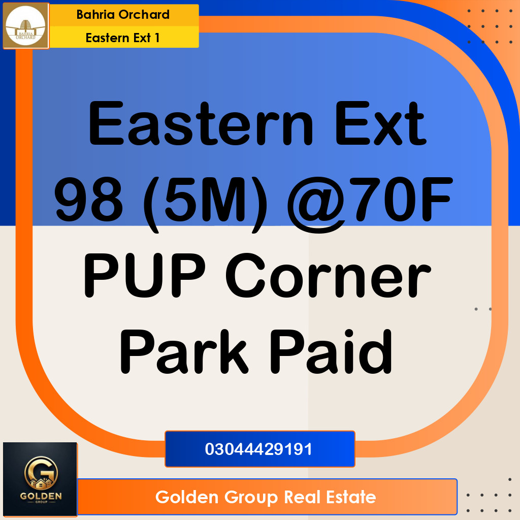 5 Marla Residential Plot for Sale in Phase 1 - Eastern District Ext. I -  Bahria Orchard, Lahore - (BP-350781)