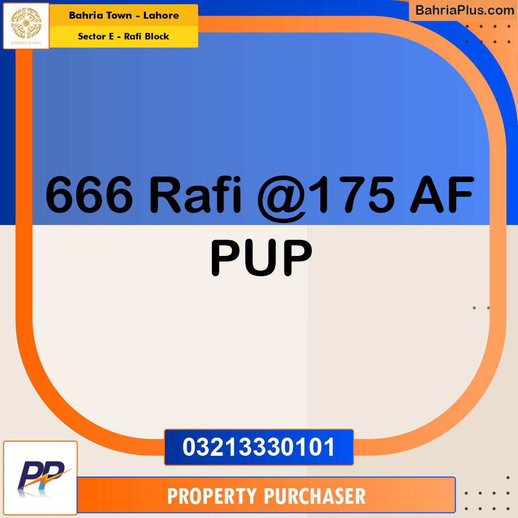 10 Marla Residential Plot for Sale in Sector E - Rafi Block -  Bahria Town, Lahore - (BP-350817)