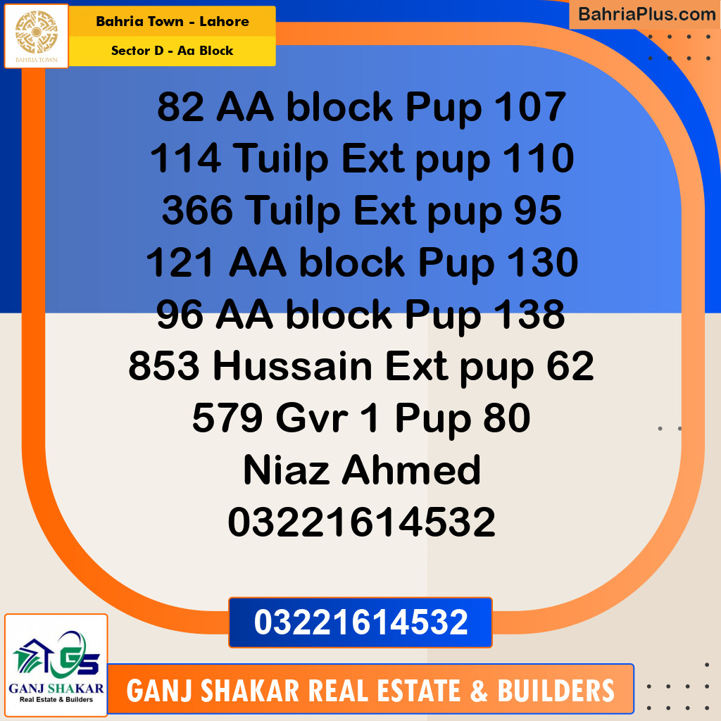 5 Marla Residential Plot for Sale in Sector D - AA Block -  Bahria Town, Lahore - (BP-350830)