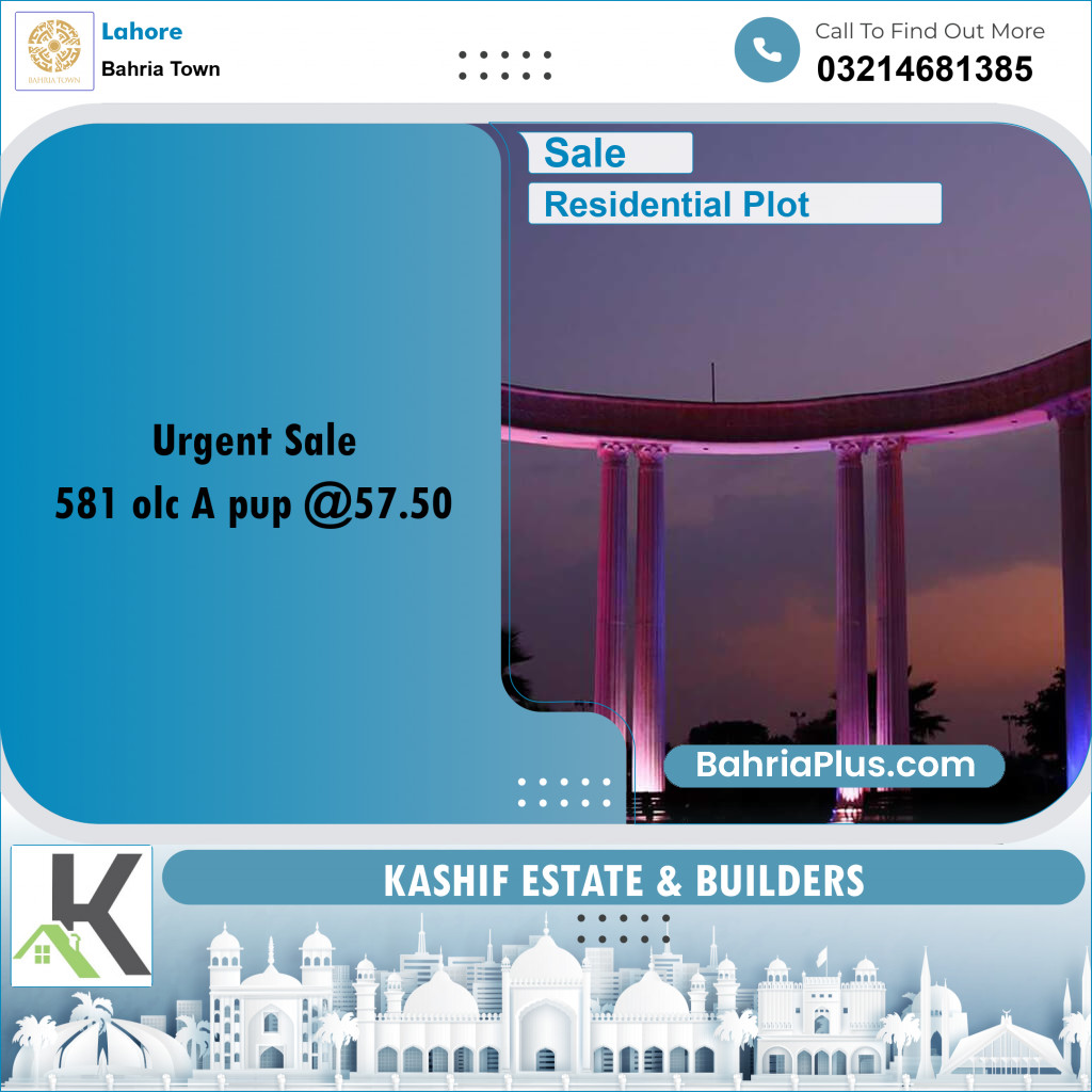 Residential Plot for Sale in Bahria Town, Lahore - (BP-350919)