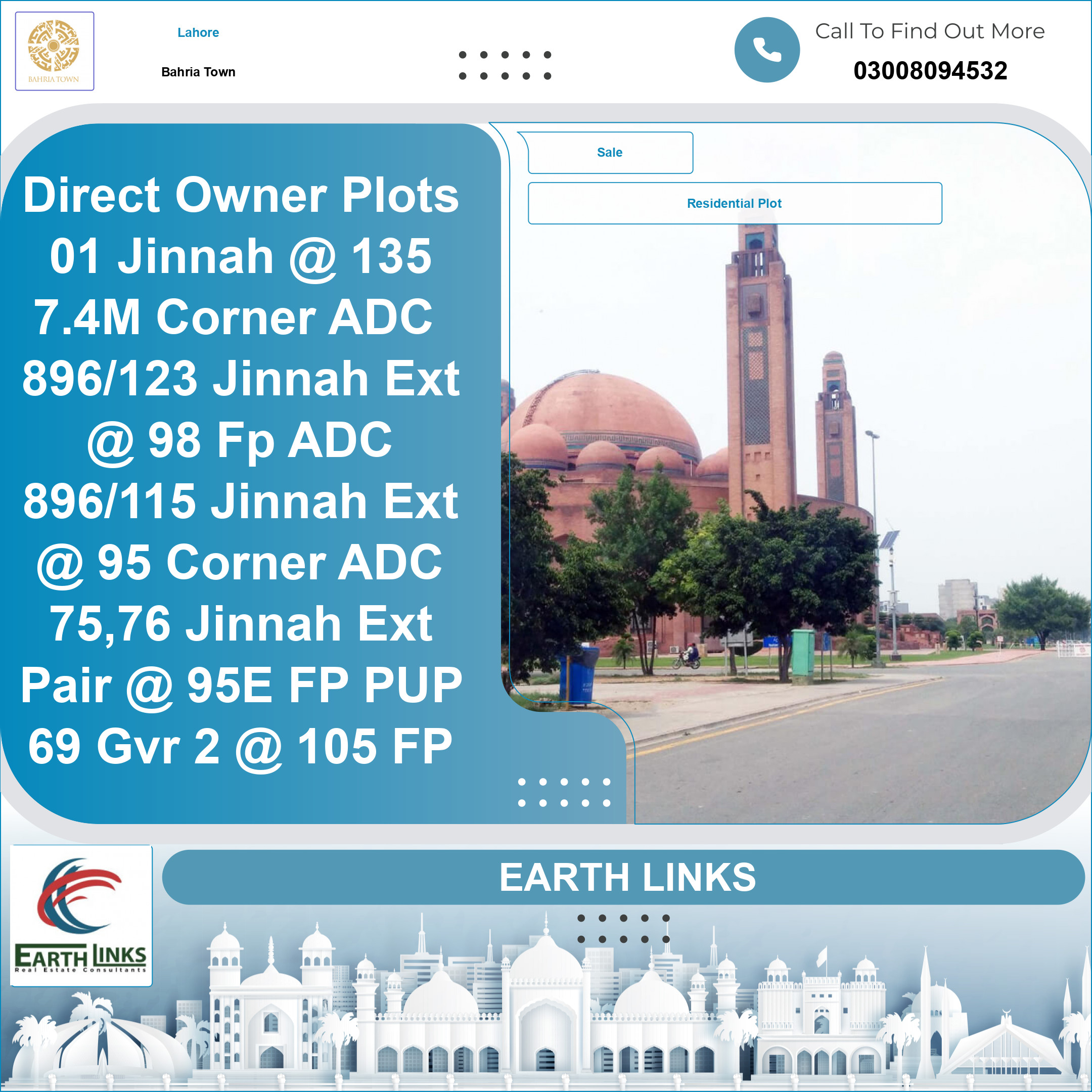 5 Marla Residential Plot for Sale in Bahria Town, Lahore - (BP-350950)