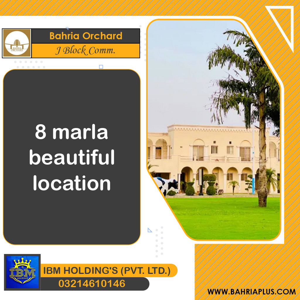 8 Marla Residential Plot for Sale in Phase 2 - J Block Commercial -  Bahria Orchard, Lahore - (BP-351269)