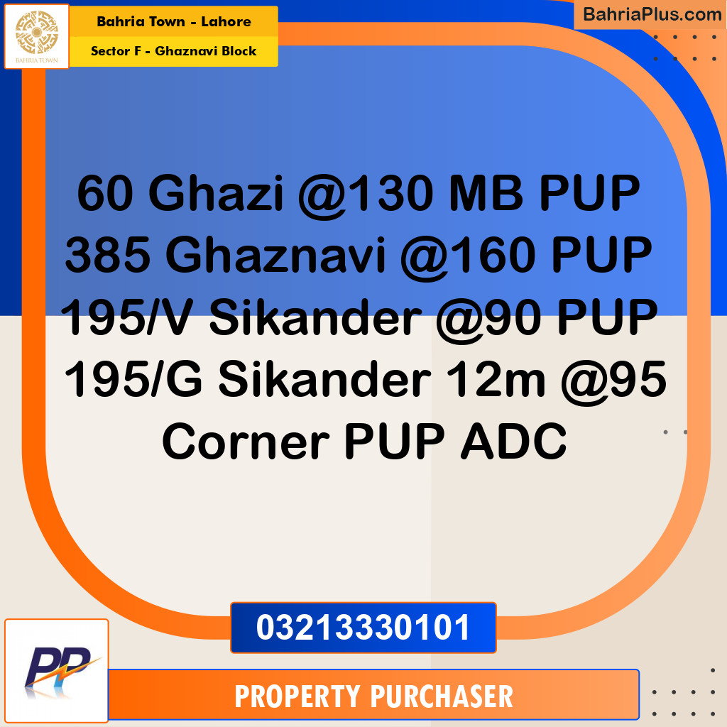 10 Marla Residential Plot for Sale in Sector F - Ghaznavi Block -  Bahria Town, Lahore - (BP-351311)