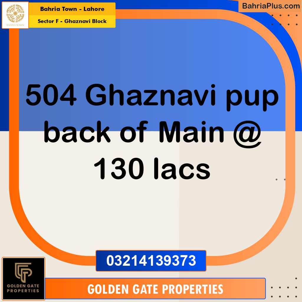 10 Marla Residential Plot for Sale in Sector F - Ghaznavi Block -  Bahria Town, Lahore - (BP-351403)