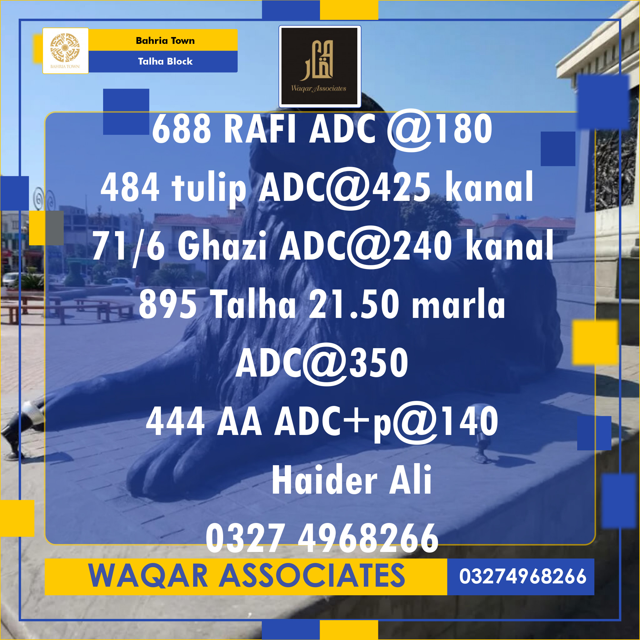 Residential Plot for Sale in Sector F - Talha Block -  Bahria Town, Lahore - (BP-351583)