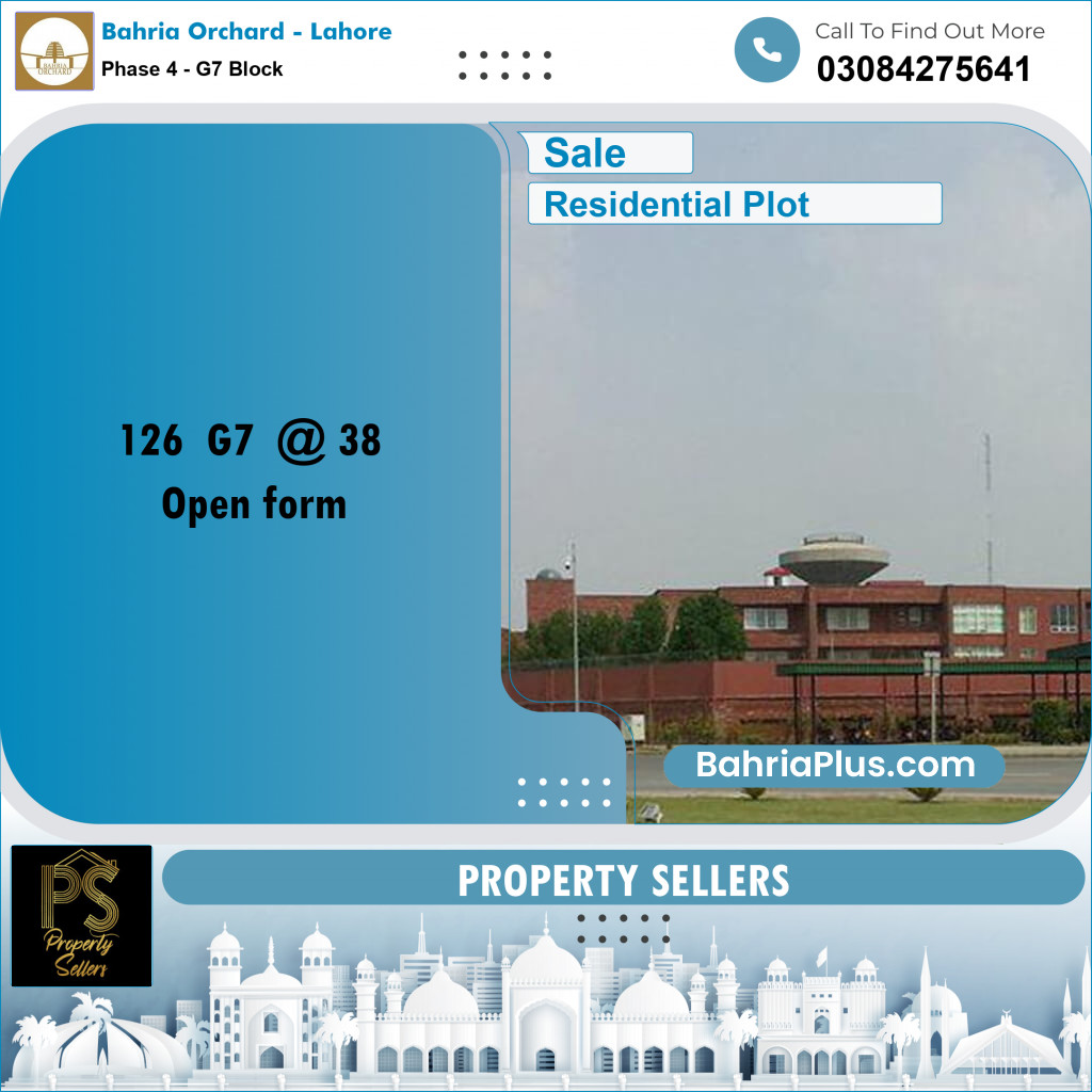 5 Marla Residential Plot for Sale in Phase 4 - G7 Block -  Bahria Orchard, Lahore - (BP-351593)