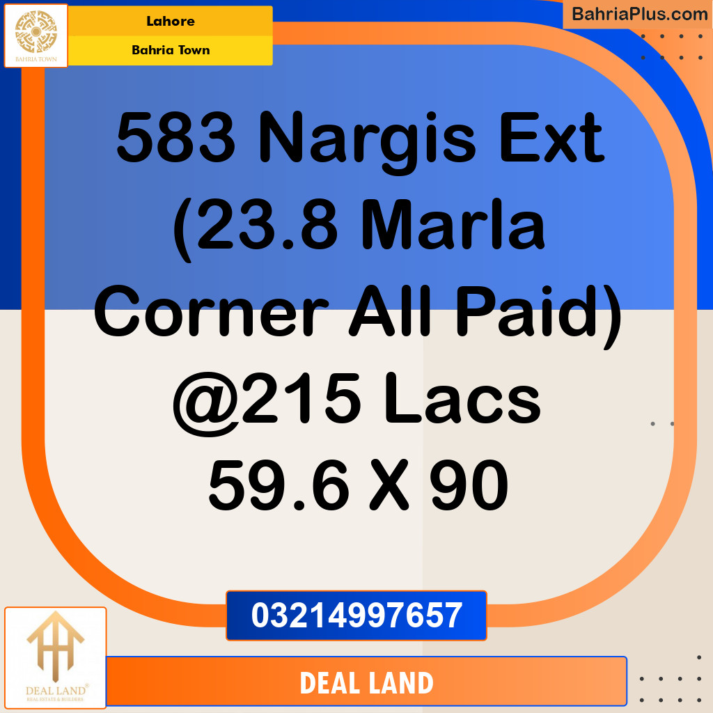 Residential Plot for Sale in Bahria Town, Lahore - (BP-351602)