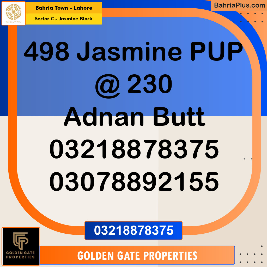10 Marla Residential Plot for Sale in Sector C - Jasmine Block -  Bahria Town, Lahore - (BP-351618)