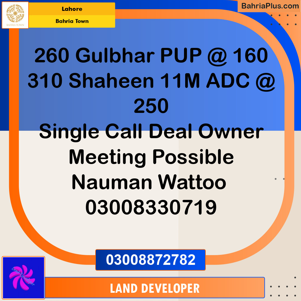 11 Marla Residential Plot for Sale in Bahria Town, Lahore - (BP-351706)