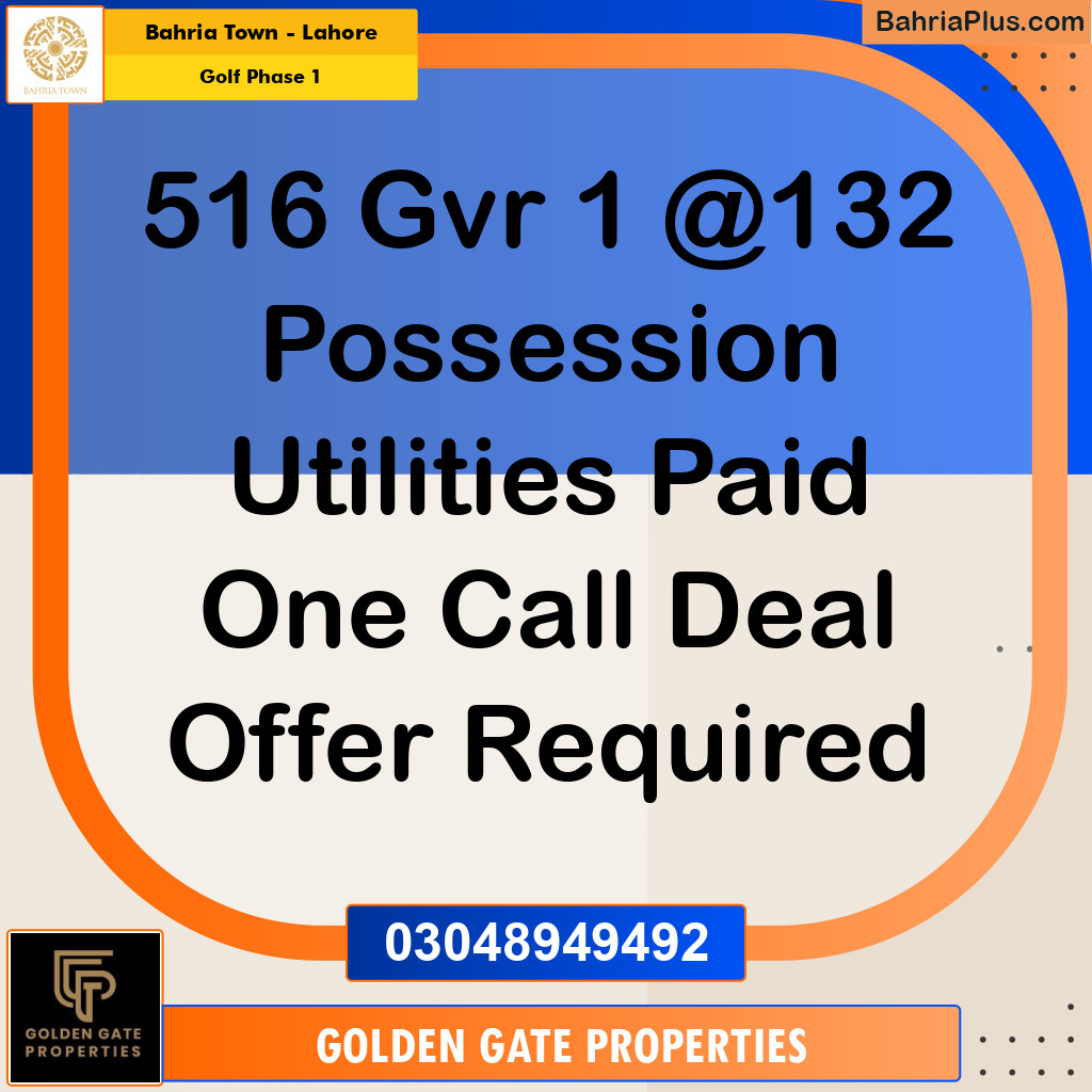 10 Marla Residential Plot for Sale in Golf Phase 1 -  Bahria Town, Lahore - (BP-351816)