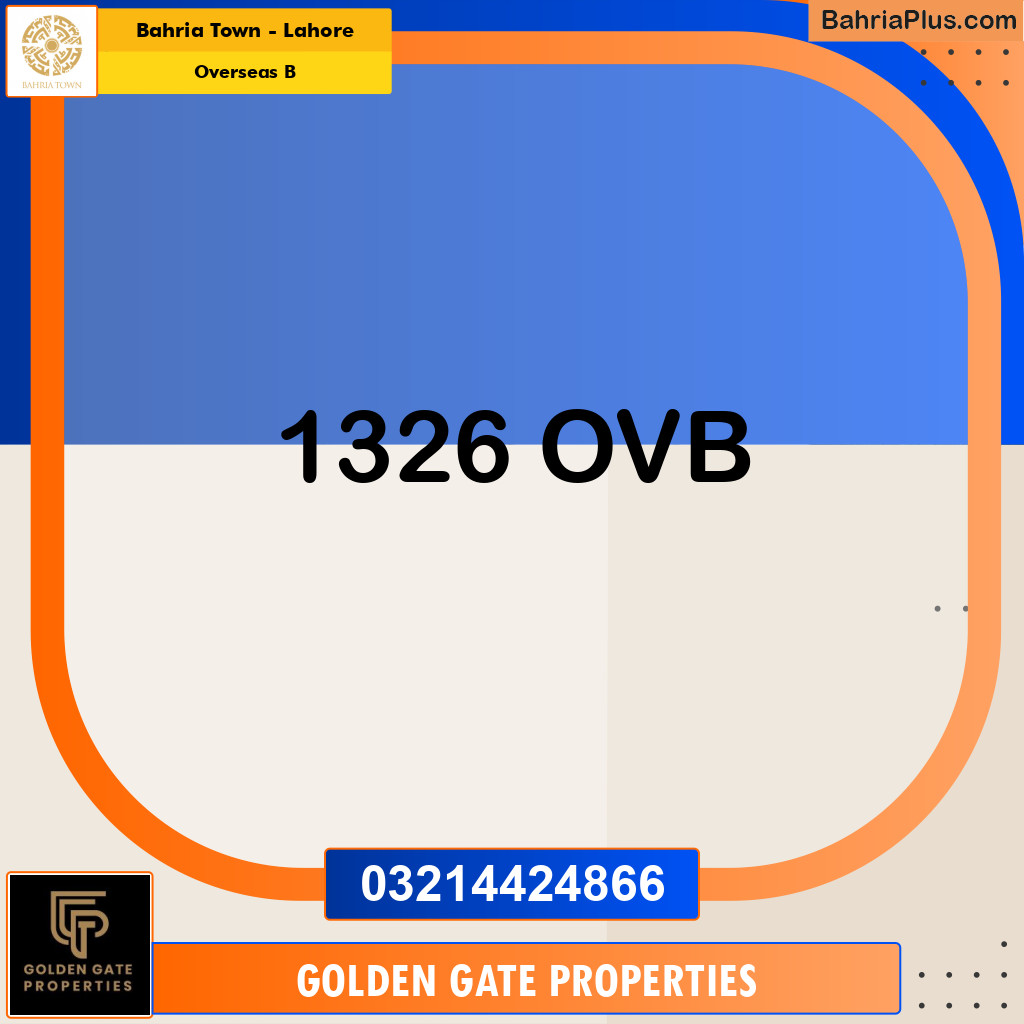 10 Marla Residential Plot for Sale in Overseas B -  Bahria Town, Lahore - (BP-351977)