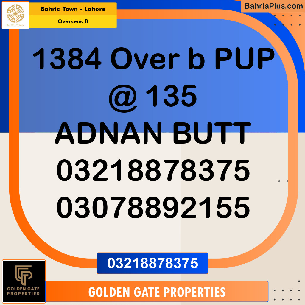 10 Marla Residential Plot for Sale in Overseas B -  Bahria Town, Lahore - (BP-352048)