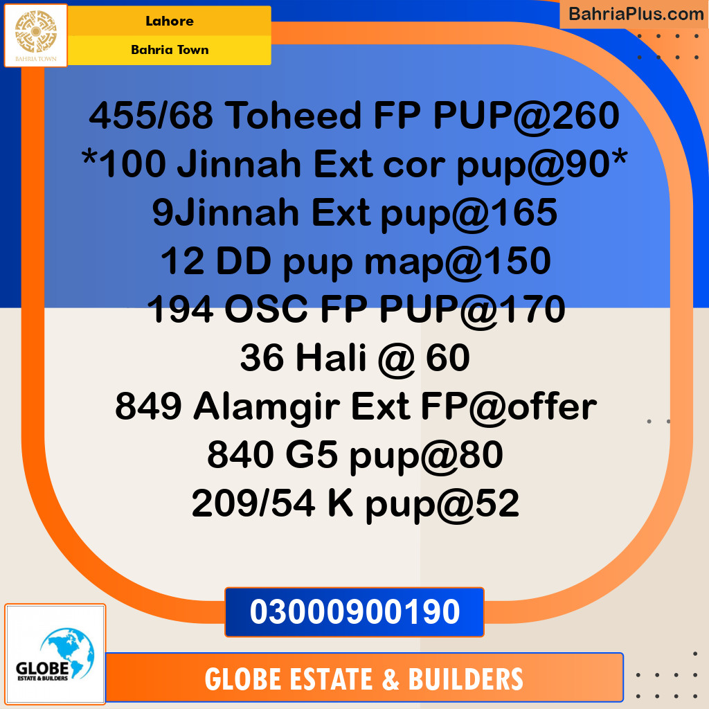 Residential Plot for Sale in Bahria Town, Lahore - (BP-352083)