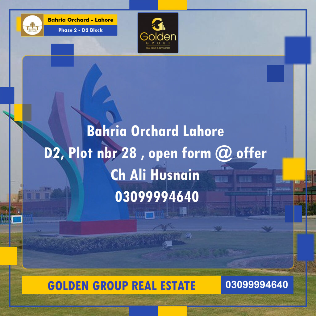8 Marla Residential Plot for Sale in Phase 2 - D2 Block -  Bahria Orchard, Lahore - (BP-352105)
