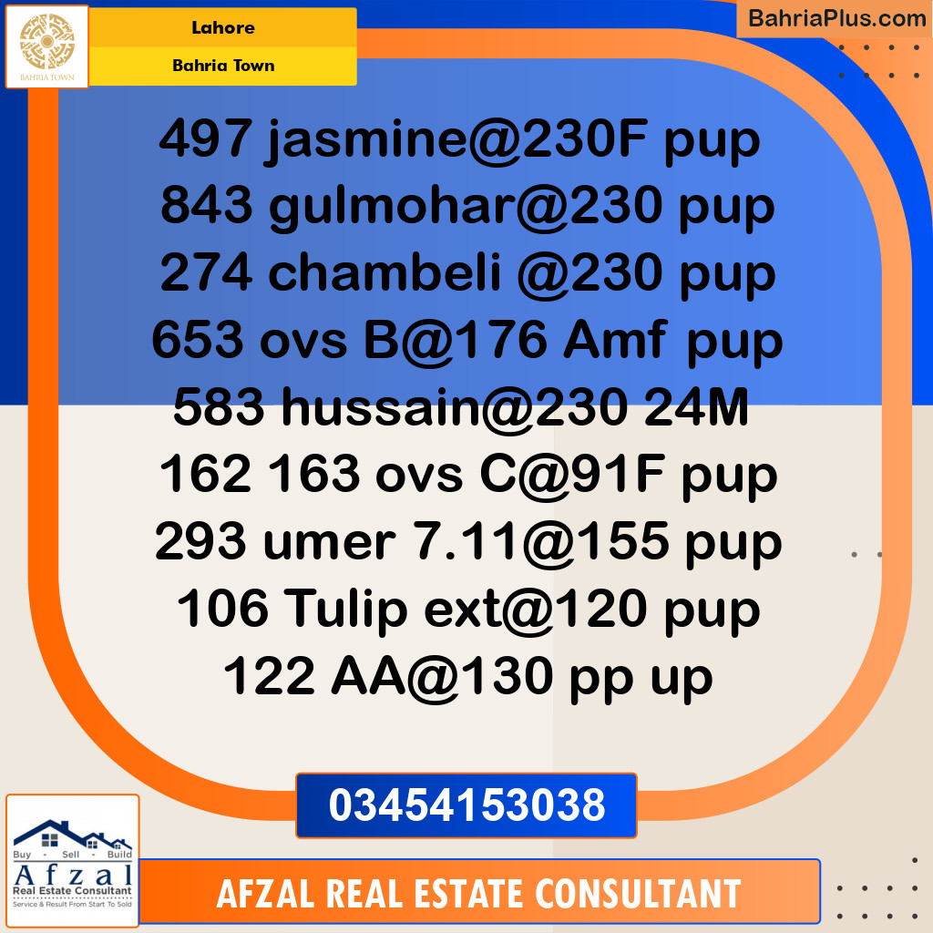 Residential Plot for Sale in Bahria Town, Lahore - (BP-352279)
