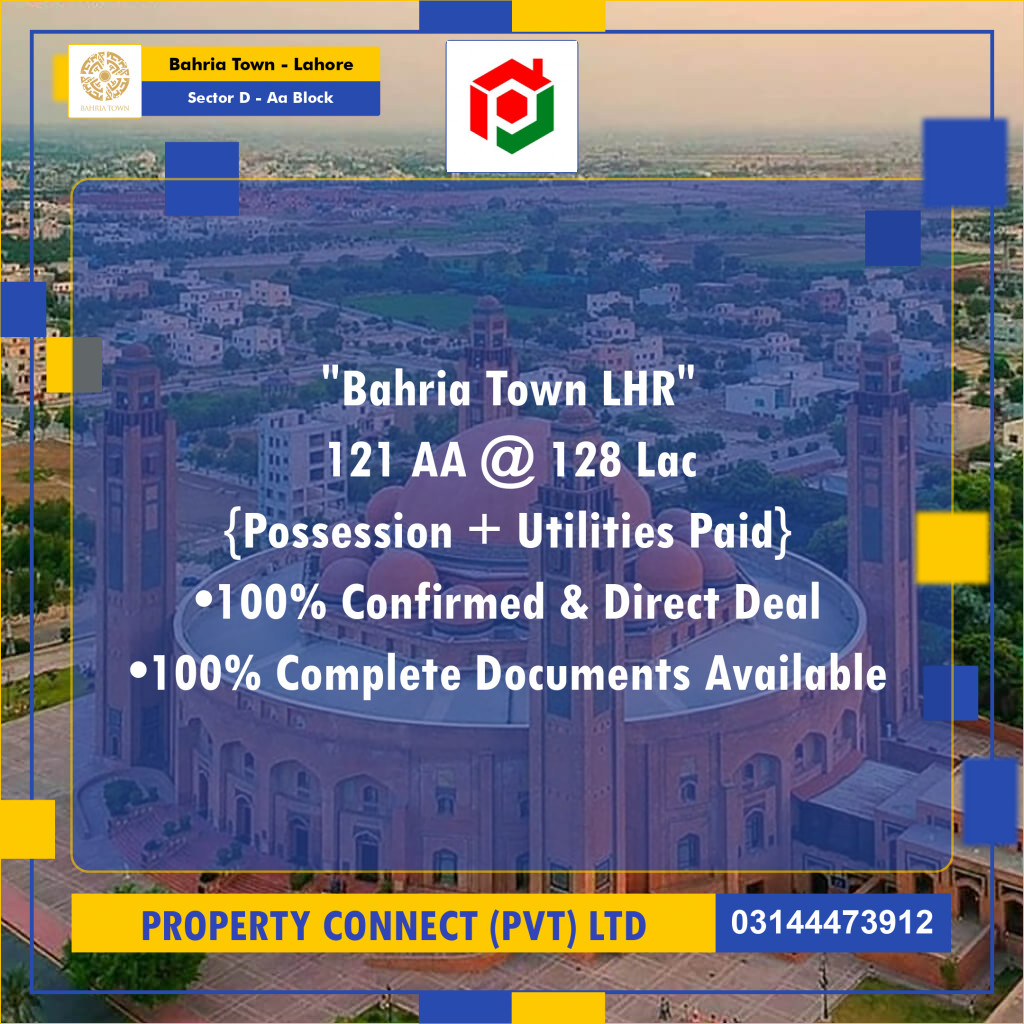 5 Marla Residential Plot for Sale in Sector D - AA Block -  Bahria Town, Lahore - (BP-352296)